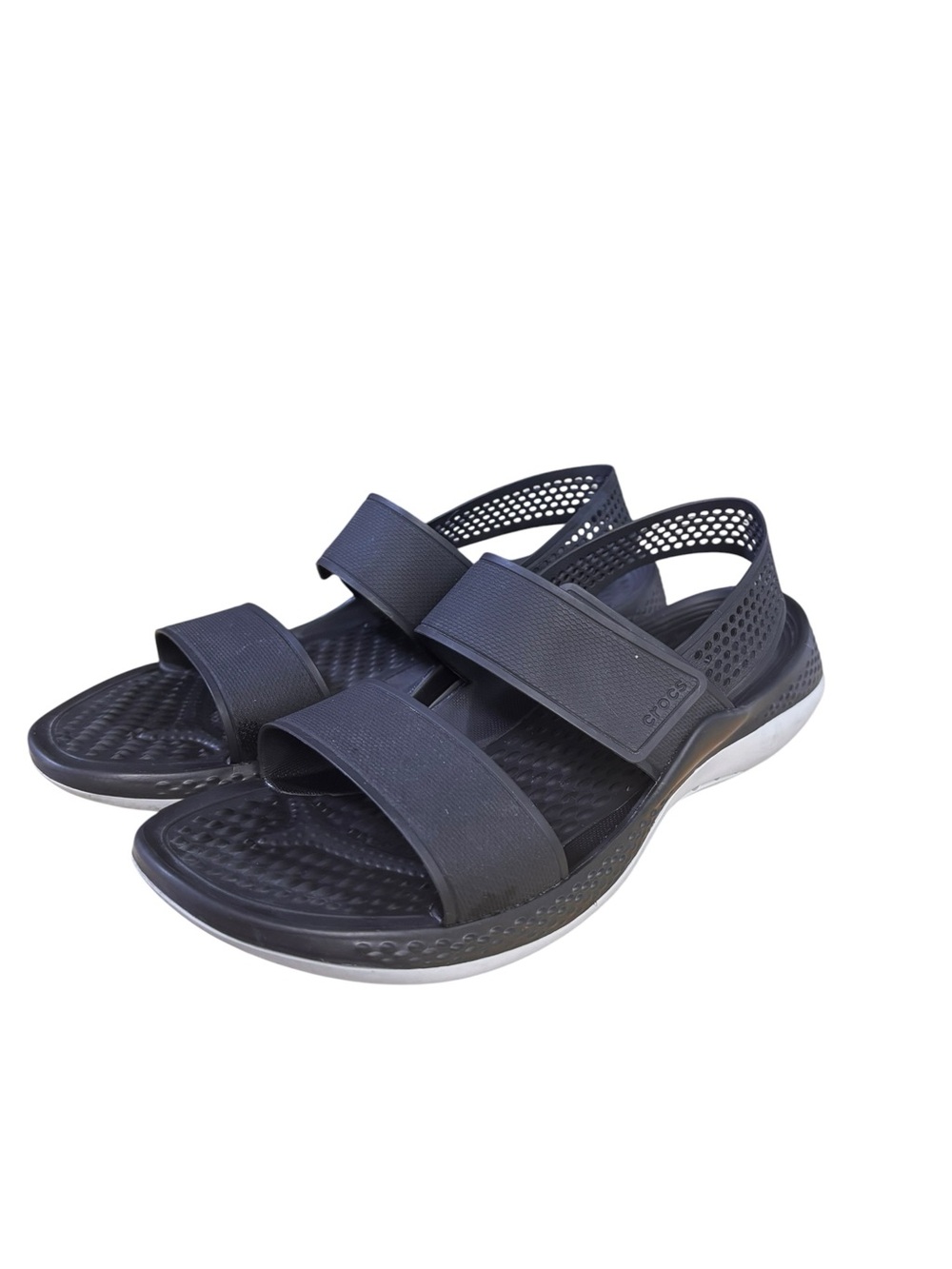 Crocs LiteRide 360 Adjustable Strap Sandals Black Comfort Women’s Sz 10